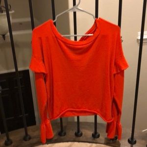 Heavy orange cute sweater